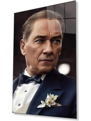 idealizbiz Atatürk Baskılı Cam Tablo 4mm Dayanıklı Temperli Cam