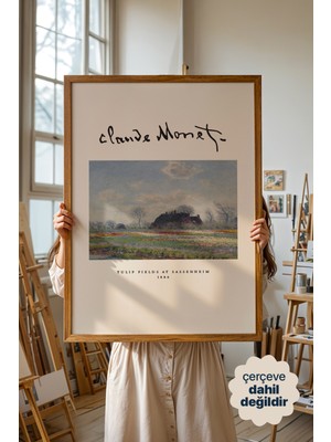 Persona Istanbul Claude Monet "sassenheim Lale Tarlaları" (1886) - Empresyonist Doğa Manzarası Posteri (Çerçevesiz)