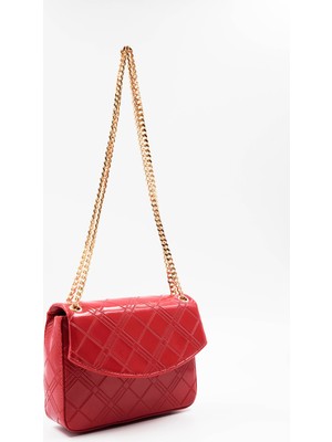 Aron Atelier Renata Zincir Detaylı Rugan Kadın Omuz Çantası