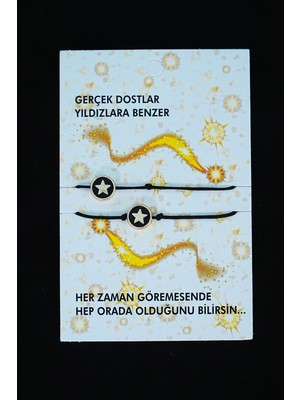 Gerçek Dostlar Yıldızlara Benzer - Arkadaş Şans Bilekliği