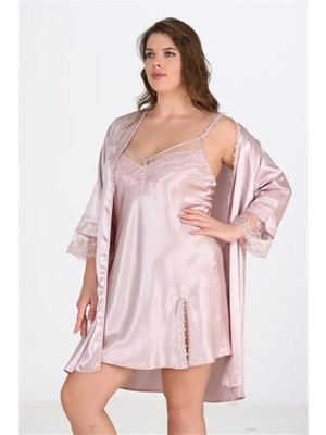 Hayat Store Arias Closet 2'li Pudra Sabahlık Takımı Bigsize 6214