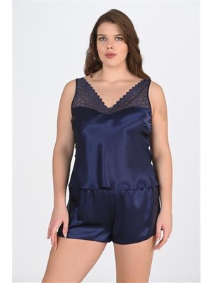 Hayat Store Arias Closet Büyük Beden Lacivert Şort Takımı