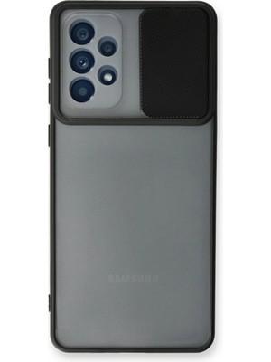 Evyora Newface Samsung Galaxy A33 5g Kılıf Palm Buzlu Kamera Sürgülü Silikon - Siyah