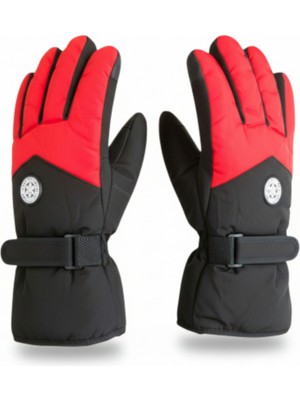 Mustran L-XL Geniş Kalıp  İçi Kalın Kürklü Kışlık Kar Kayak Motosiklet Bisiklet Outdoor Eldiven