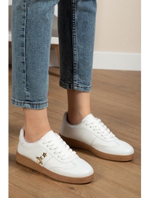 Bahrina Kadın Kelebek Yıldız Tokalı Günlük Sneaker
