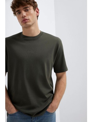 Mavi Erkek Logo Baskılı Interlok T-Shirt M0613102 Beluga