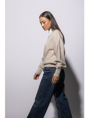 Arvile Gömlek Yakalı Triko Kazak