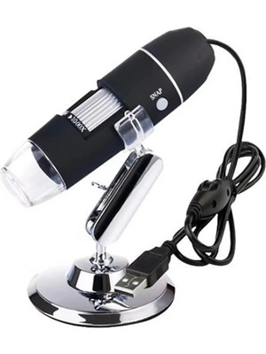 -1600X USB Dijital Mikroskop Kamera Endoskop 8led Büyüteç Metal Standı ( Lisinya )