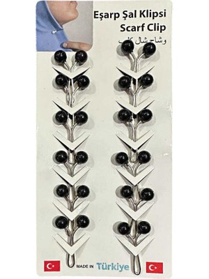 Vipfoni Incili Eşarp Klipsi, Eşarp Iğnesi 12 Adet