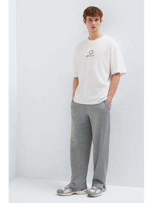 Mavi Erkek Basic Pamuklu Eşofman Altı M0010462 Gri Melanj