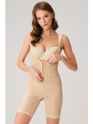 Hayat Store Arias Closet Toparlayıcı Vücut Inceltici Dikişli Fermuarlı Uzun Paca Altı Açık Sıkı Badi Korse