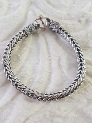 Canka İthal Erkek Örme Gümüş Bileklik
