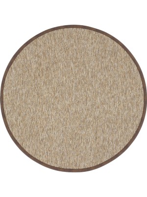 Cool Halı Lizbon Bej Sisal Yuvarlak Halı Leke Tutmaz Kolay Temizlenen Hasır Görünümlü Yuvarlak Mutfak Halısı