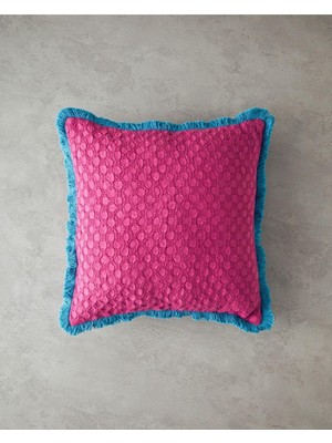 Hepta Collection English Home Orkney Pamuk Kırlent Kılıfı Fuşya