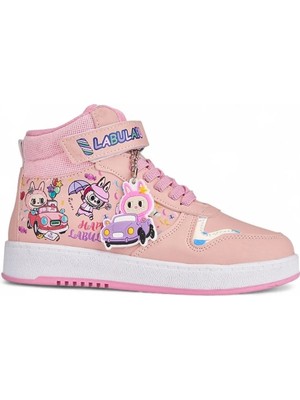 Prokids Kız Çocuk Pembe Ortopedik Taban Tam Kalıp Suya Dayanıklı Labula Karakterli Sneaker Spor Ayakkabı