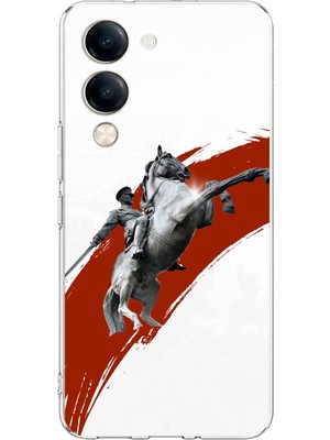 TechTree Vivo Y04 Uyumlu Şaha Kalkmış At Detaylı Atatürk  Baskılı Silikon Kılıf