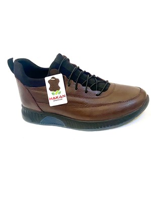 M003 Deri Poli Taban Streçli Bağcıklı Ayakkabı