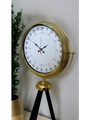 Çetiner Group Zentime Gold 24 Saat Göstergeli Özel Tasarım Tripod Ayaklı Saat
