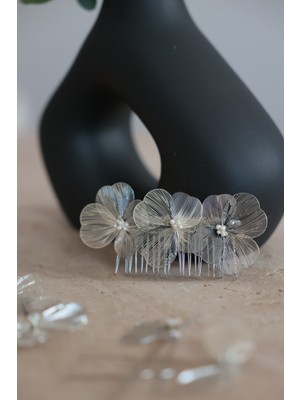 Metalik Pin Toka, Nişan Tokası, Gümüş Renk Gelin Tokası