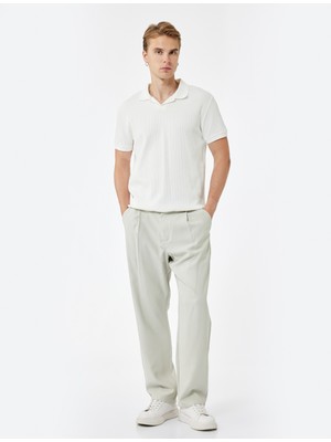 Koton Oversize Viskon Cep Detaylı Rayon Pileli Kumaş Pantolon