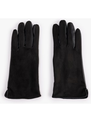 Koton Suni Deri Süet Görünümlü Eldiven