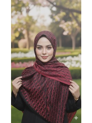 Sevimia Scarf D Desenli Çift Taraflı Kaşmir Jakar Şal