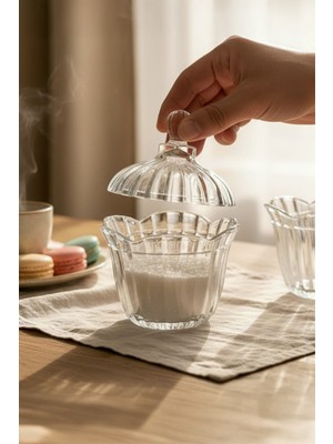 iselahome Cristala Cam Şekerlik – Kapaklı Şeffaf 10 cm