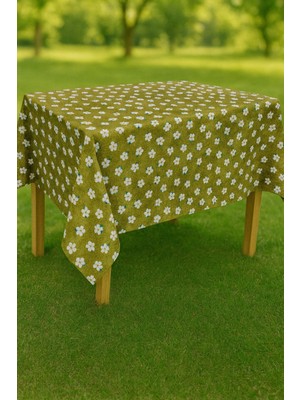 Masa Örtüsü & Piknik Örtsü -Raşel Kumaş 120 cm x 160 cm -Papatya Desenli