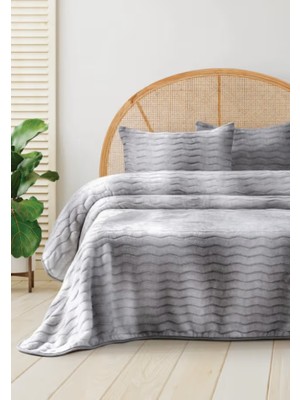 Merinos Dream Home Çift Kişilik Peluş Battaniye Seti - 220 x 240 cm - Orijinal Kutulu