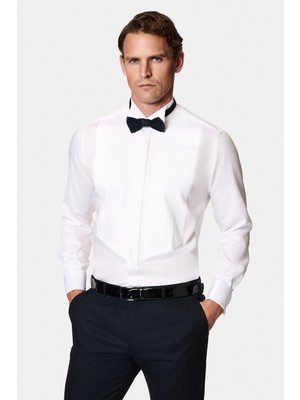 Abdullah Kiğılı Ata Yaka Slim Fit Dar Kesim Pamuk Piliseli Gömlek