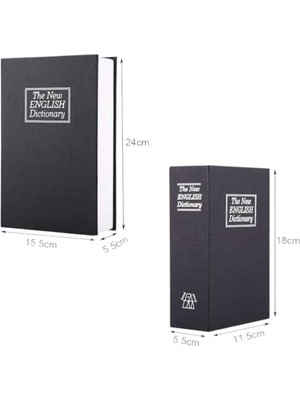 Evyora Büyük Boy Anahtarlı Kitap Görünümlü Gizli Kasa Çelik Kasa Altın Kasası