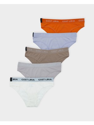 GOST LİRİA -Daily Kadın Slip Külot 5 Li Paket - Çok Renkli