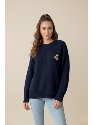 Rovebella Alora Oversize Lacivert Kazak