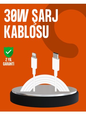 30W Type-C Lightning Hızlı Şarj Kablosu 1.2m Iphone Uyumlu