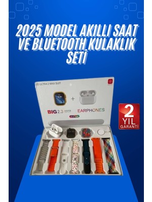 Evyora Yeni Nesil 7 Kordonlu Arama Bildirim Özellikli Kulaklık Hediyeli Akıllı Saat