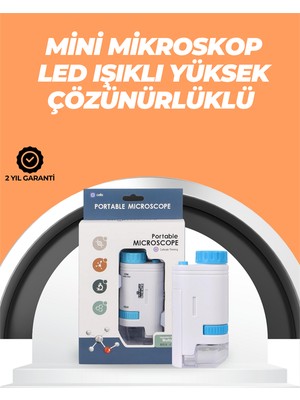 Evyora Portatif El Mikroskop – LED Işıklı, Aynı Anda Net Odaklama