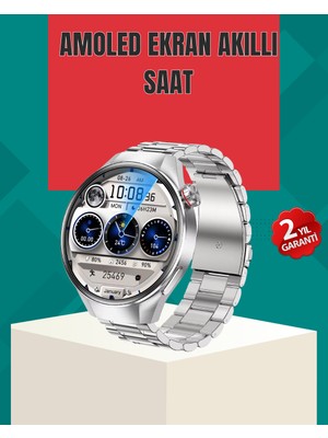Evyora Metal Gövdeli Amoled Akıllı Saat – Kan Oksijen, Nabız ve Arama Fonksiyonlu