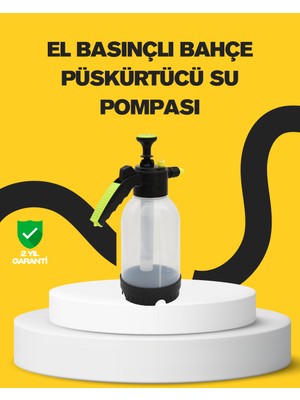 Evyora Pompalı Köpük Püskürtücü 2 Litre Dayanıklı Manuel Basınçlı Yıkama Şişesi