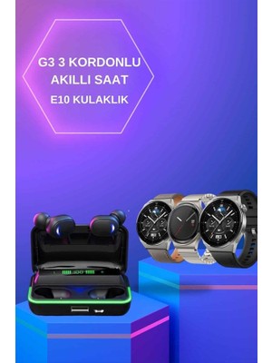 Evyora Yeni Nesil Akıllı Saat ve Bluetooth Kulaklık Titreşim Bildirimleri Uyku Takibi