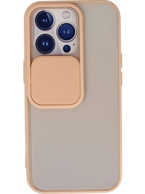 Evyora Newface Iphone 13 Pro Kılıf Palm Buzlu Kamera Sürgülü Silikon - Pembe