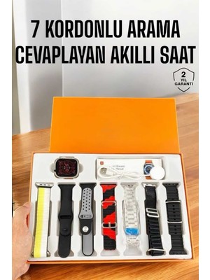 Evyora Akıllı Saat 7 Kordonlu Bildirim Görebilen Metal Kordon Gps Özelliği