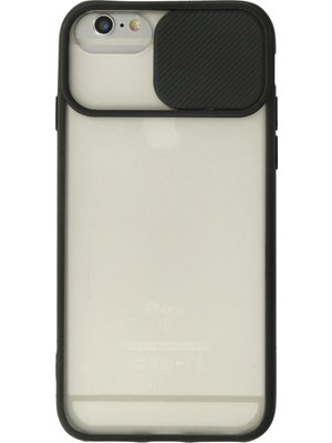 Evyora Newface Iphone 6 Plus Kılıf Palm Buzlu Kamera Sürgülü Silikon - Siyah