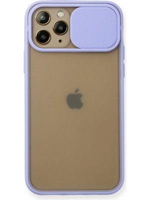 Evyora Newface Iphone 11 Pro Kılıf Palm Buzlu Kamera Sürgülü Silikon - Lila