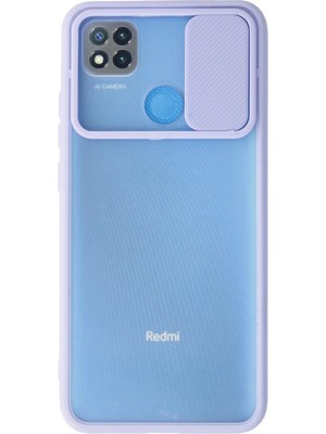 Evyora Newface Xiaomi Redmi 9c Kılıf Palm Buzlu Kamera Sürgülü Silikon - Lila