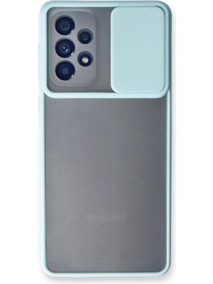 Evyora Newface Samsung Galaxy A33 5g Kılıf Palm Buzlu Kamera Sürgülü Silikon - Turkuaz