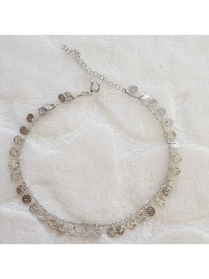 Canka Sık Pul Sallantılı Gümüş Halhal