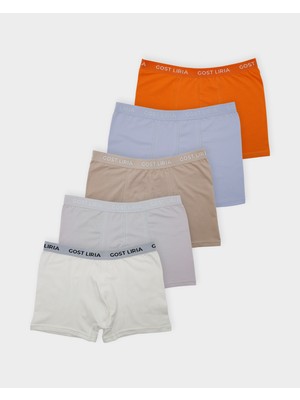 GOST LİRİA -Daily Erkek Boxer 5 Li Paket -Çok Renkli