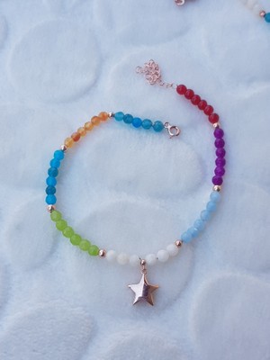 Canka Doğaltaş Gümüş Halhal