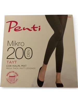 Penti Mikro 200 Den Tayt Çok Kalın Mat Siyah / 2-3