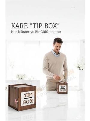 MiraLive Lazer Kesim Ahşap Tip Box – Bahşiş Kutusu | 13X13X12 cm Dekoratif Kutu